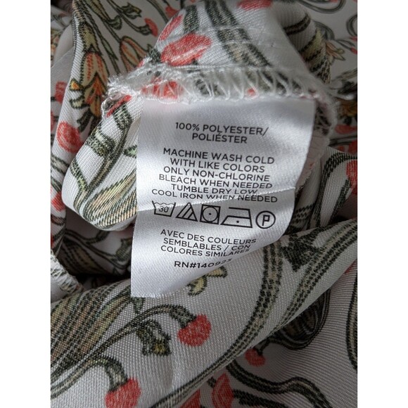 LOFT Womens Floral Maxi Shirt Dress 12 Long Sleeve Button Front Tuilerie - Picture 13 of 14